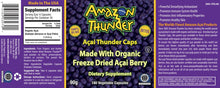 Load image into Gallery viewer, Organic and Kosher Certified PURE Freeze Dried Açai Berry Powder Capsules.  Detox and immunity support!
